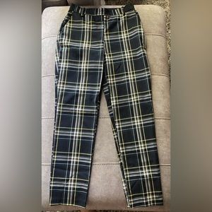 H&M Plaid Pull-On Slacks Size 2